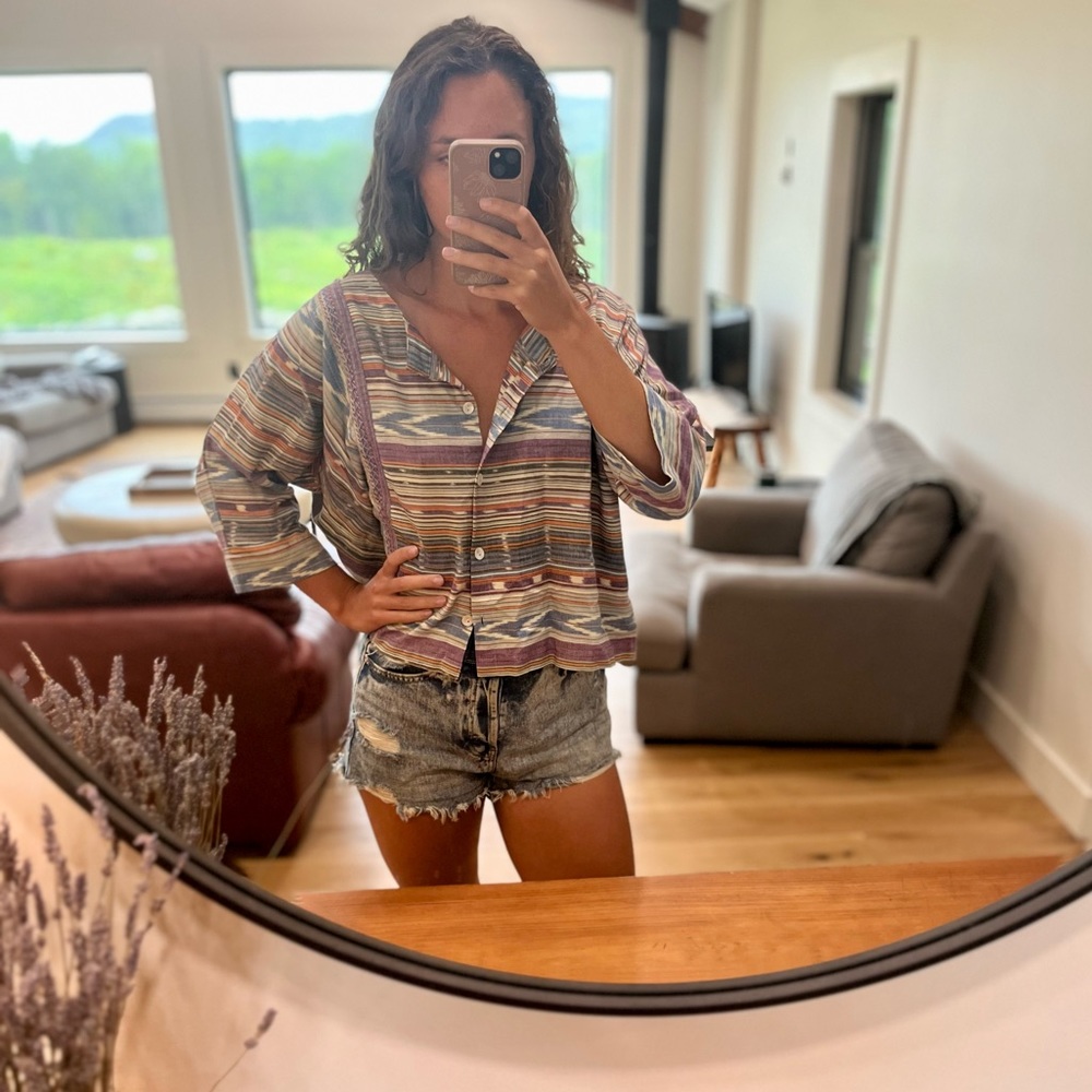 Boho cropped shirt